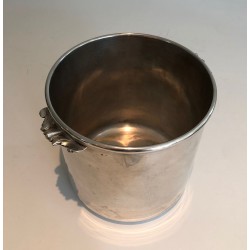 Cylindrical Silvered Metal Champagne Bucket | Maison Barrois