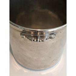 Cylindrical Silvered Metal Champagne Bucket | Maison Barrois
