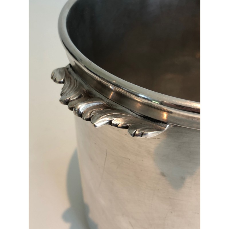 Cylindrical Silvered Metal Champagne Bucket | Maison Barrois