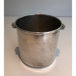 Cylindrical Silvered Metal Champagne Bucket | Maison Barrois