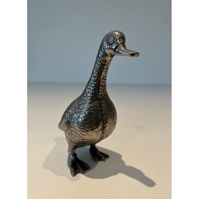 Decorative Ducks in Silvered Metal | Maison Barrois