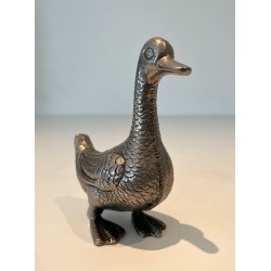 Decorative Ducks in Silvered Metal | Maison Barrois