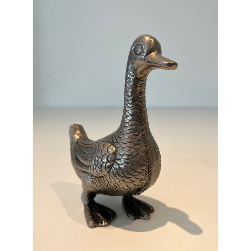 Canards Décoratifs en Métal Argenté | Maison Barrois