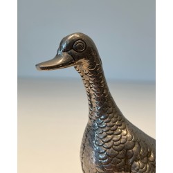 Decorative Ducks in Silvered Metal | Maison Barrois