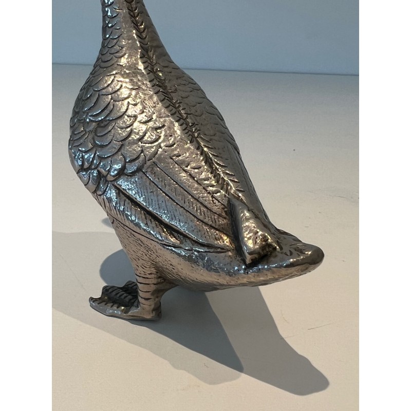 Canards Décoratifs en Métal Argenté | Maison Barrois