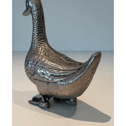 Canards Décoratifs en Métal Argenté | Maison Barrois