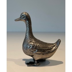 Canards Décoratifs en Métal Argenté | Maison Barrois