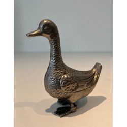 Canards Décoratifs en Métal Argenté | Maison Barrois
