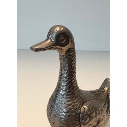 Decorative Ducks in Silvered Metal | Maison Barrois
