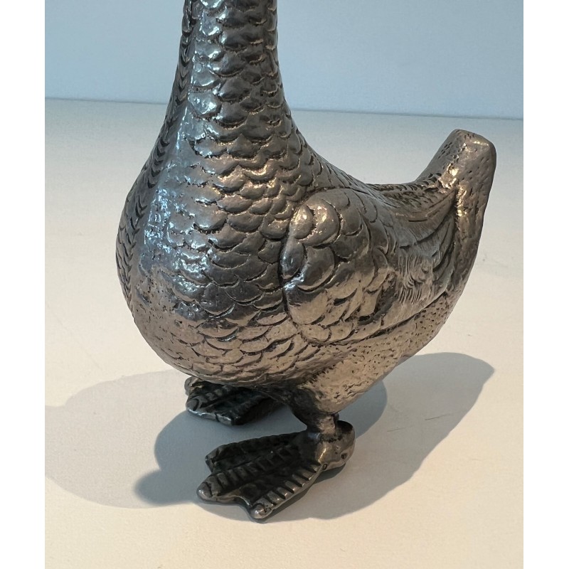 Canards Décoratifs en Métal Argenté | Maison Barrois