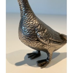 Canards Décoratifs en Métal Argenté | Maison Barrois