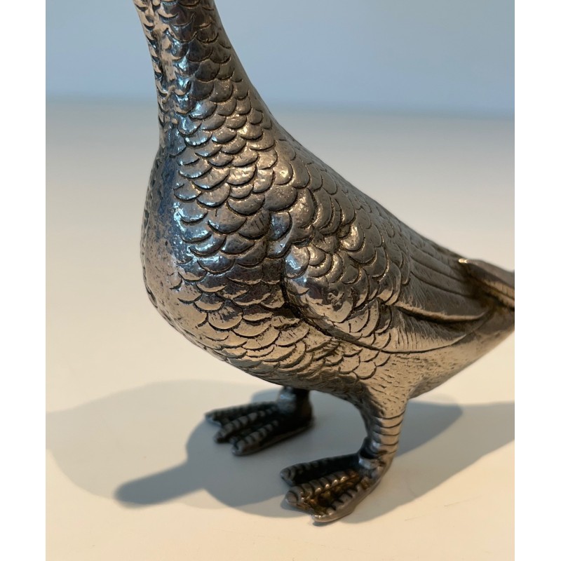 Canards Décoratifs en Métal Argenté | Maison Barrois