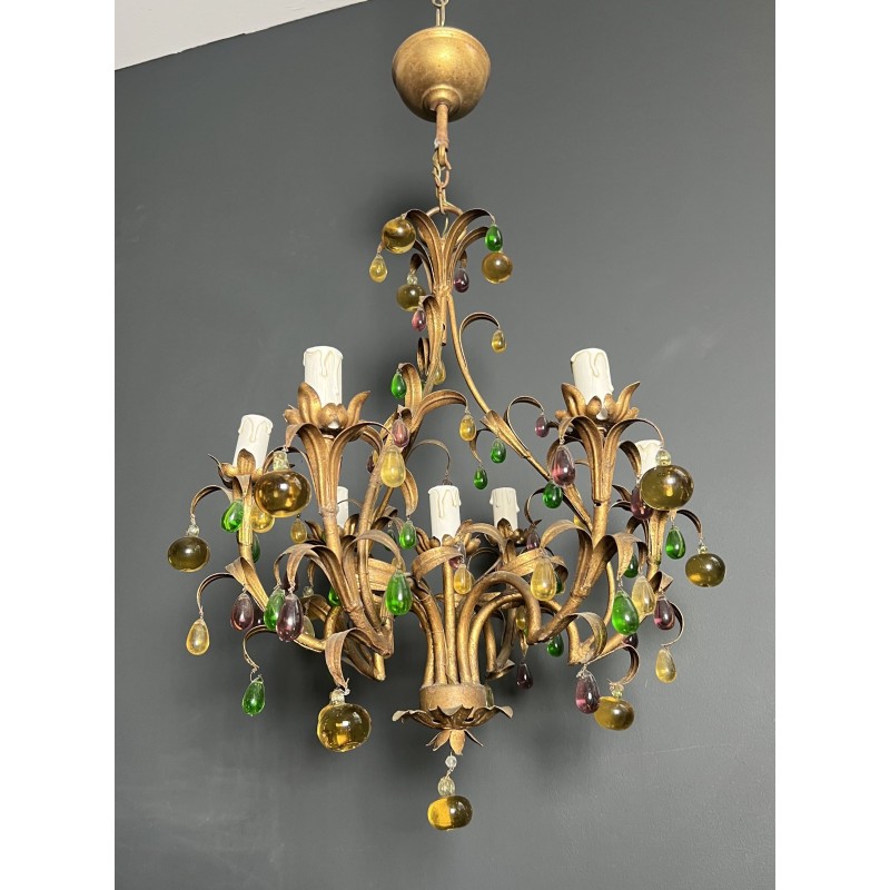 Lustre Cage en Métal Doré | Maison Barrois