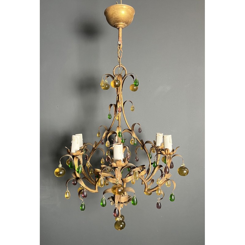 Lustre Cage en Métal Doré | Maison Barrois