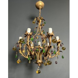Lustre Cage en Métal Doré | Maison Barrois