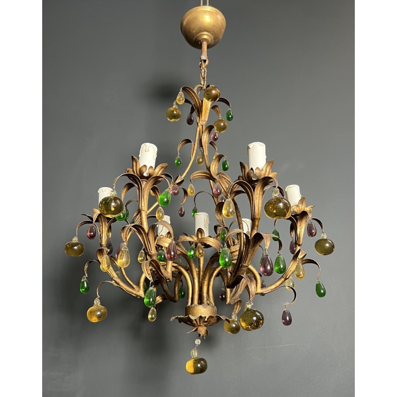 Lustre Cage en Métal Doré | Maison Barrois