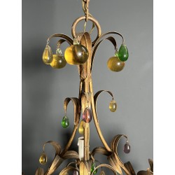 Lustre Cage en Métal Doré | Maison Barrois