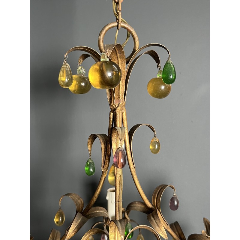 Lustre Cage en Métal Doré | Maison Barrois