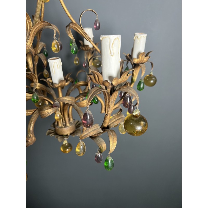 Lustre Cage en Métal Doré | Maison Barrois