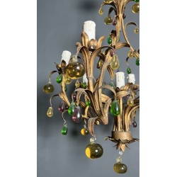 Lustre Cage en Métal Doré | Maison Barrois