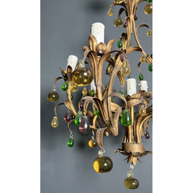 Lustre Cage en Métal Doré | Maison Barrois