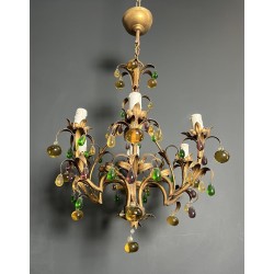 Lustre Cage en Métal Doré | Maison Barrois