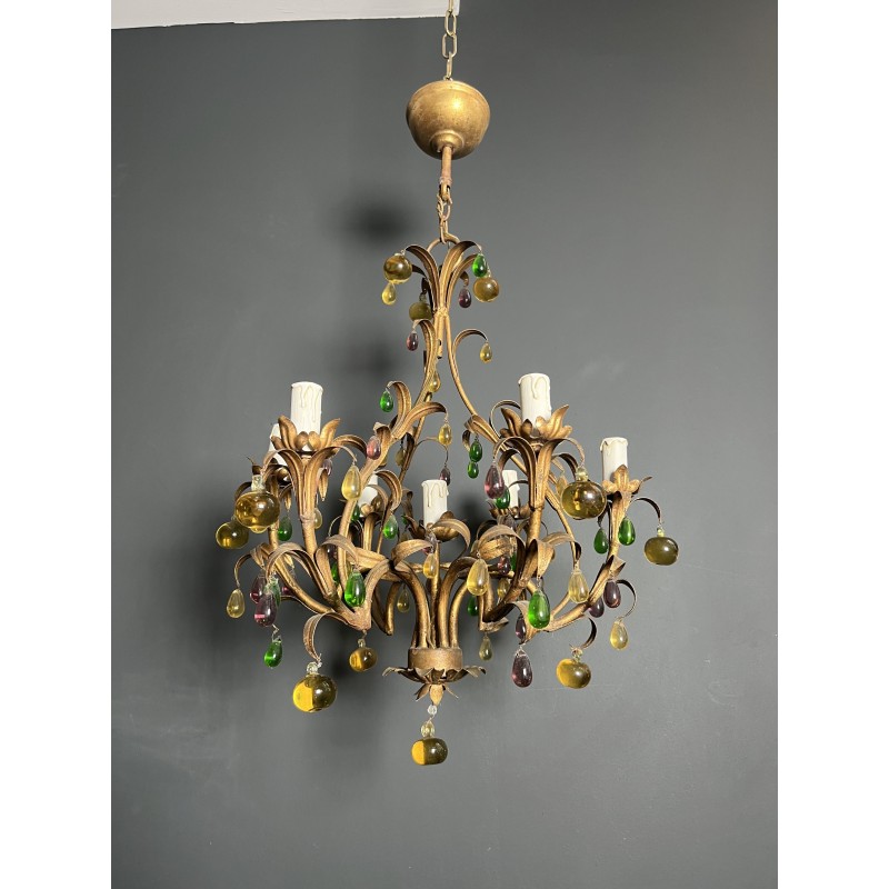 Lustre Cage en Métal Doré | Maison Barrois