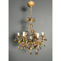 Lustre Cage en Métal Doré | Maison Barrois