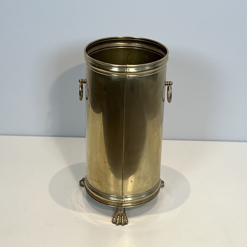 Cylindrical Brass Umbrella Stand | Maison Barrois
