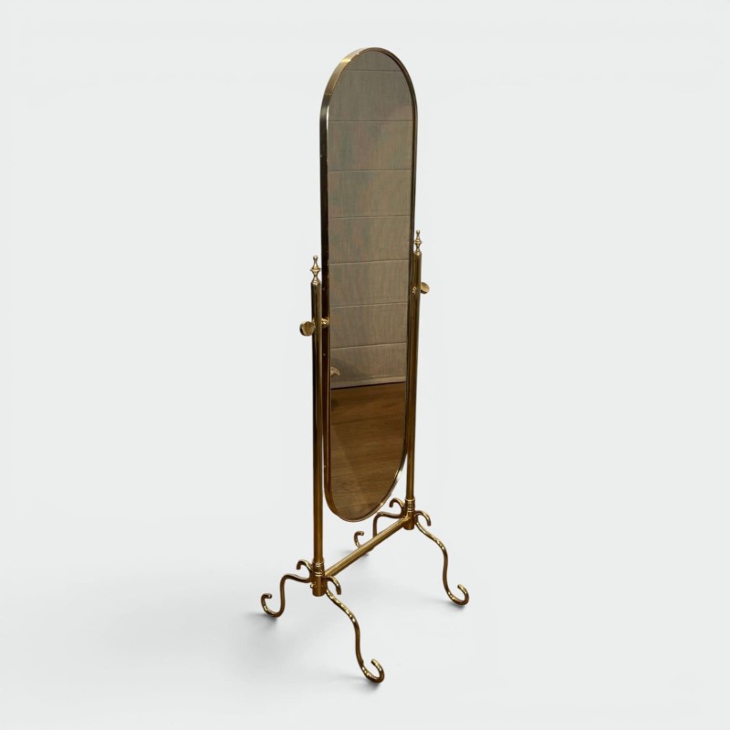 Cheval Mirror on Brass Stand | Maison Barrois