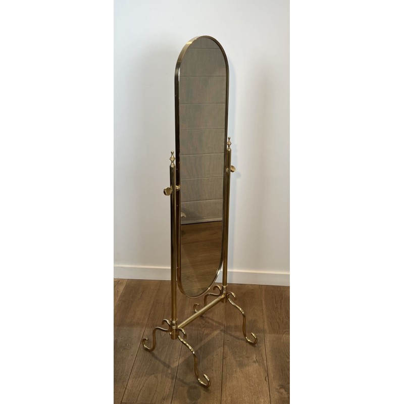 Cheval Mirror on Brass Stand | Maison Barrois
