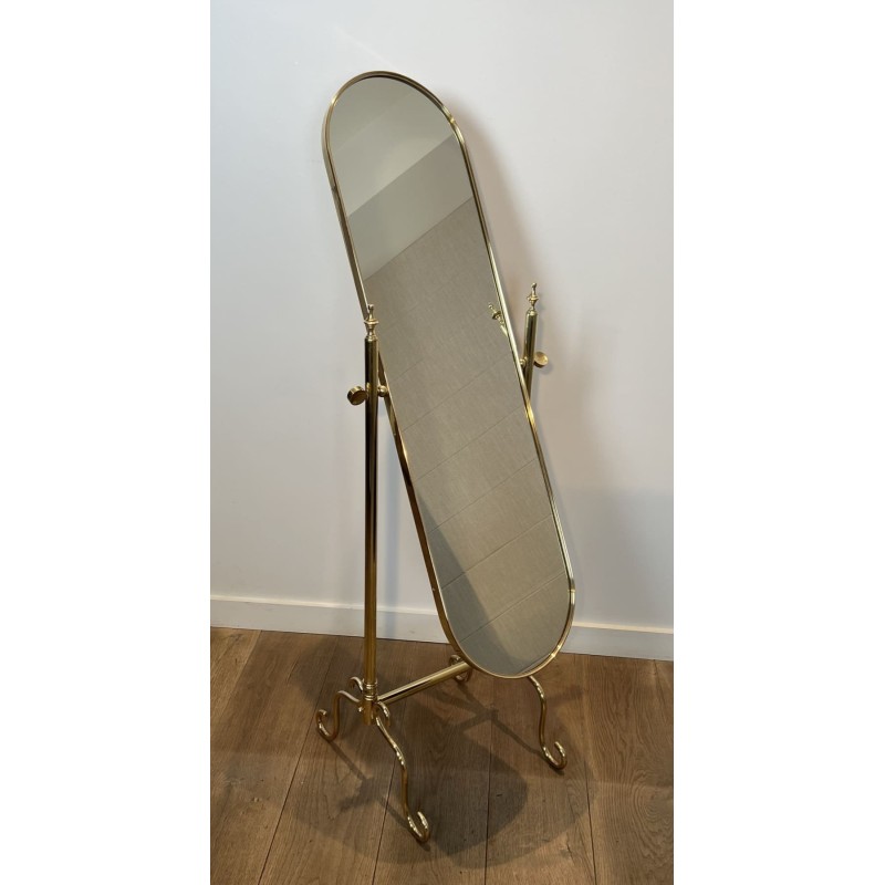 Cheval Mirror on Brass Stand | Maison Barrois
