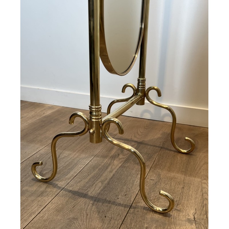 Cheval Mirror on Brass Stand | Maison Barrois