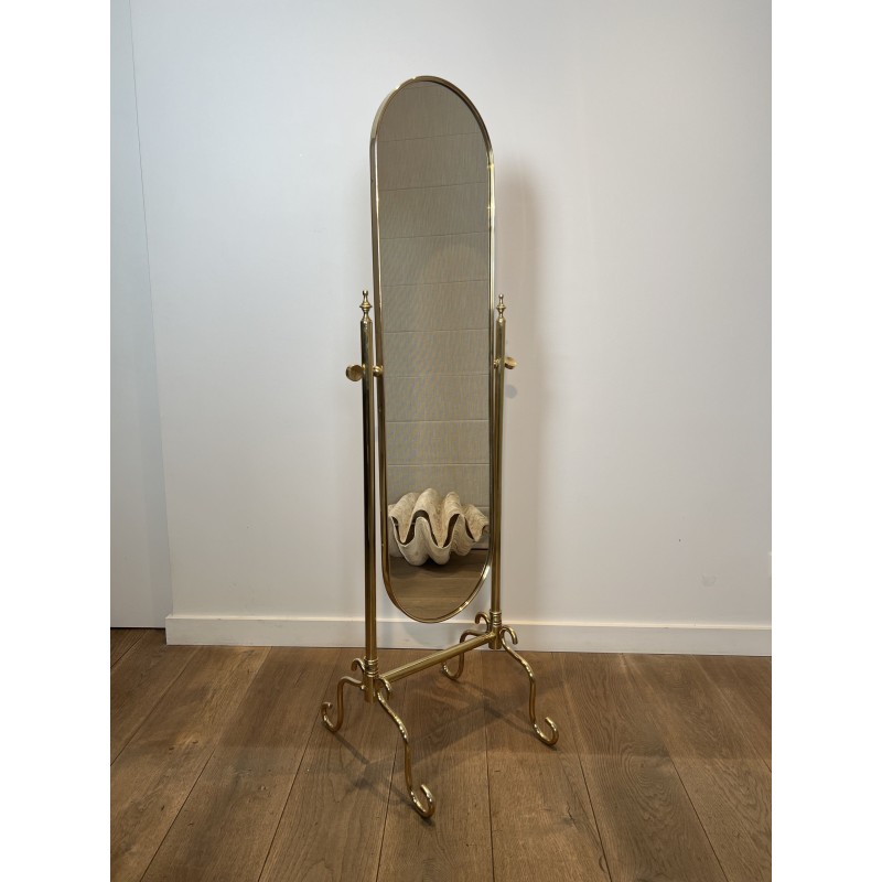 Cheval Mirror on Brass Stand | Maison Barrois