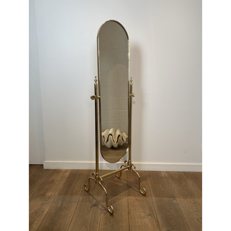 Cheval Mirror on Brass Stand | Maison Barrois