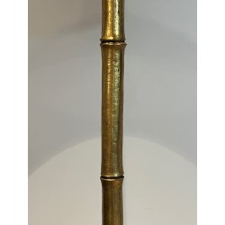 Lampadaire Faux Bambou en Bronze Doré | Maison Barrois