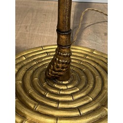 Lampadaire Faux Bambou en Bronze Doré | Maison Barrois