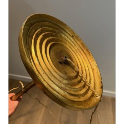 Lampadaire Faux Bambou en Bronze Doré | Maison Barrois