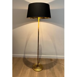 Lampadaire Faux Bambou en Bronze Doré | Maison Barrois
