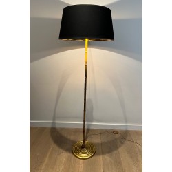 Lampadaire Faux Bambou en Bronze Doré | Maison Barrois