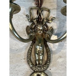 Paire d'Appliques de Style Néoclassique à Deux Bras de Lum | Maison Barrois