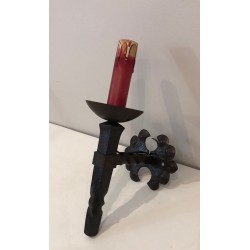 Suite de Six Appliques en Fer Forgé en Forme de Torche à F | Maison Barrois