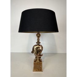 Bronze Horse Head Lamp, Onyx Base, Maison Charles, Circa 1 | Maison Barrois