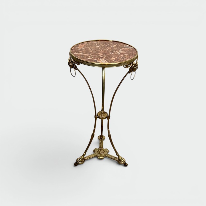 Guéridon Athénienne en Bronze Doré à Têtes de Béliers, Pie | Maison Barrois