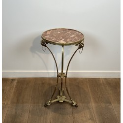 Guéridon Athénienne en Bronze Doré à Têtes de Béliers, Pie | Maison Barrois
