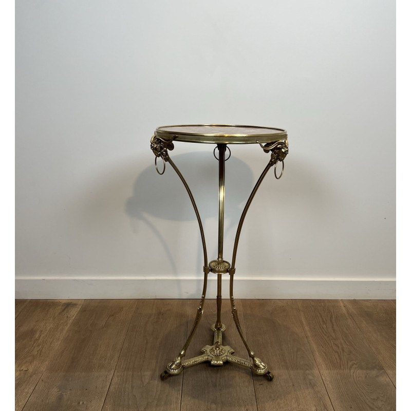 Guéridon Athénienne en Bronze Doré à Têtes de Béliers, Pie | Maison Barrois