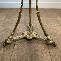 Guéridon Athénienne en Bronze Doré à Têtes de Béliers, Pie | Maison Barrois