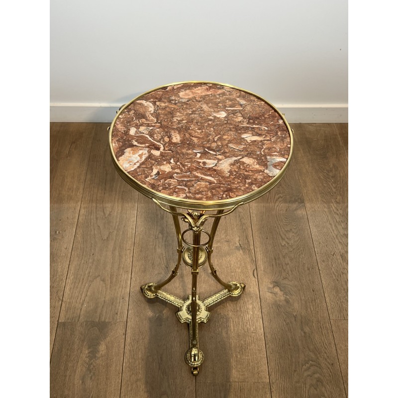 Guéridon Athénienne en Bronze Doré à Têtes de Béliers, Pie | Maison Barrois