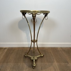 Guéridon Athénienne en Bronze Doré à Têtes de Béliers, Pie | Maison Barrois