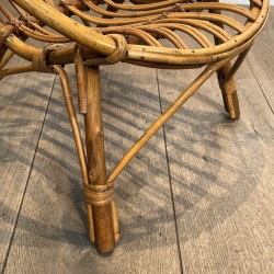 Ensemble d'une Table et d'une Chaise pour Enfant en Rotin, | Maison Barrois